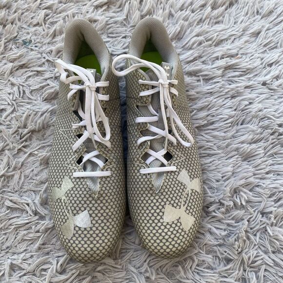 Under Armour UA Nitro Low MC Football Cleats Men’s‎ Size 16 Silver Pre Owned - Picture 2 of 16